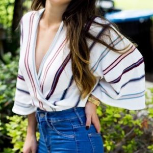 Kittenish wrap top